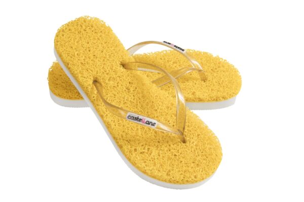 Casual Conforto Feminino Amarelo